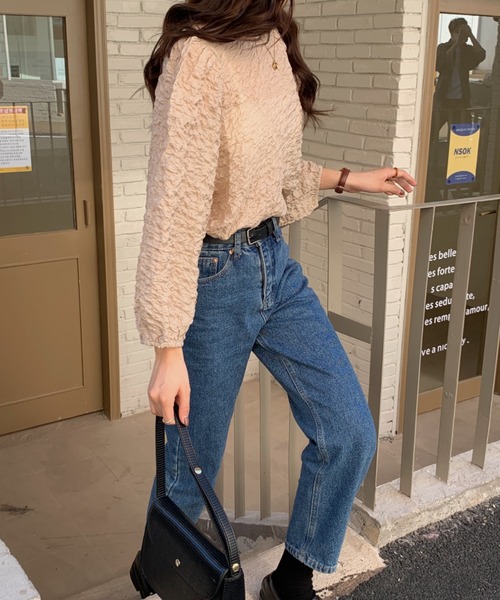 Diosfront（ディオスフロント）の「ボリュームスリーブワッシャーブラウス（シャツ/ブラウス・レディース・アイボリー/ブラック/ベージュ・FREE）」の7枚目の写真