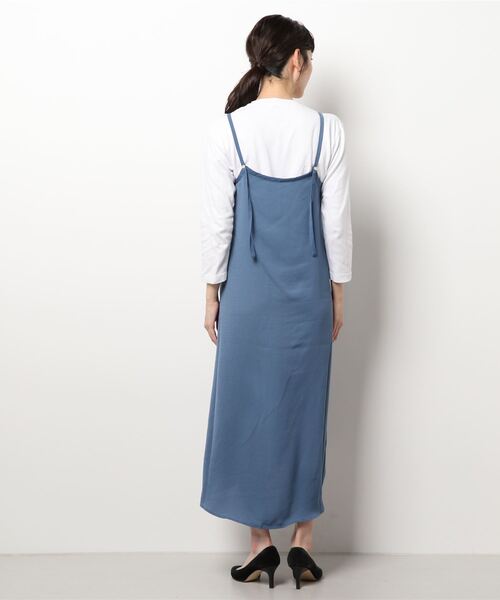Samansa Mos2 blue（サマンサモスモスブルー）の「2wayキャミワンピース（ワンピース・レディース・ブラック/ブルー/ベージュ系その他・ﾌﾘ-）」の5枚目の写真