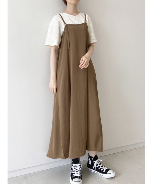 Samansa Mos2 blue（サマンサモスモスブルー）の「2wayキャミワンピース（ワンピース・レディース・ブラック/ブルー/ベージュ系その他・ﾌﾘ-）」の3枚目の写真