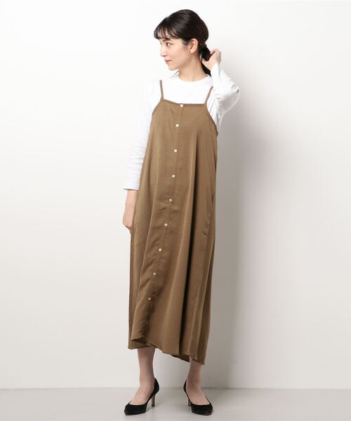 Samansa Mos2 blue（サマンサモスモスブルー）の「2wayキャミワンピース（ワンピース・レディース・ブラック/ブルー/ベージュ系その他・ﾌﾘ-）」の7枚目の写真