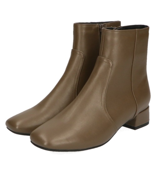 ORiental TRaffic(オリエンタルトラフィック)の「スクエアトゥプレーンショートブーツ/12401(ブーツ・レディース・ベージュ/ブラック/ブラウン・SS/S/M/L/LL/3L)」の14枚目の写真