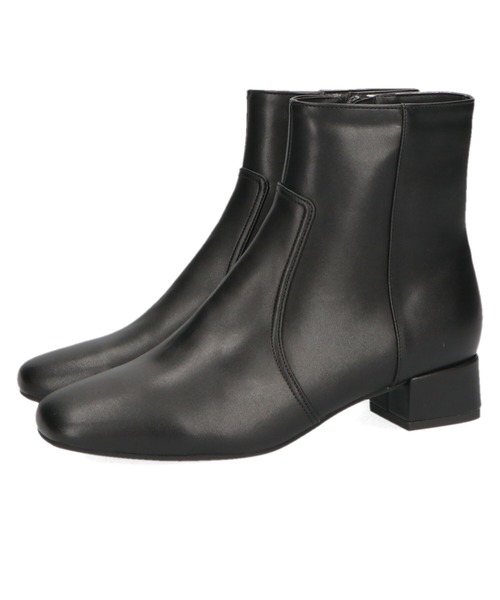 ORiental TRaffic(オリエンタルトラフィック)の「スクエアトゥプレーンショートブーツ/12401(ブーツ・レディース・ベージュ/ブラック/ブラウン・SS/S/M/L/LL/3L)」の4枚目の写真