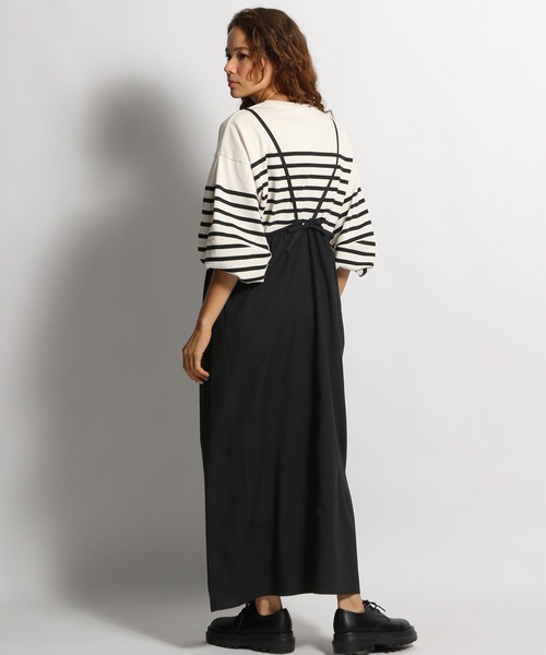 niko and...（ニコアンド）の「前ギャザーキャミワンピース（ワンピース・レディース・ブラック/カーキ・FREE）」の5枚目の写真