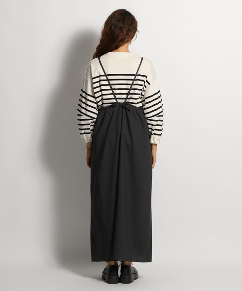 niko and...（ニコアンド）の「前ギャザーキャミワンピース（ワンピース・レディース・ブラック/カーキ・FREE）」の7枚目の写真