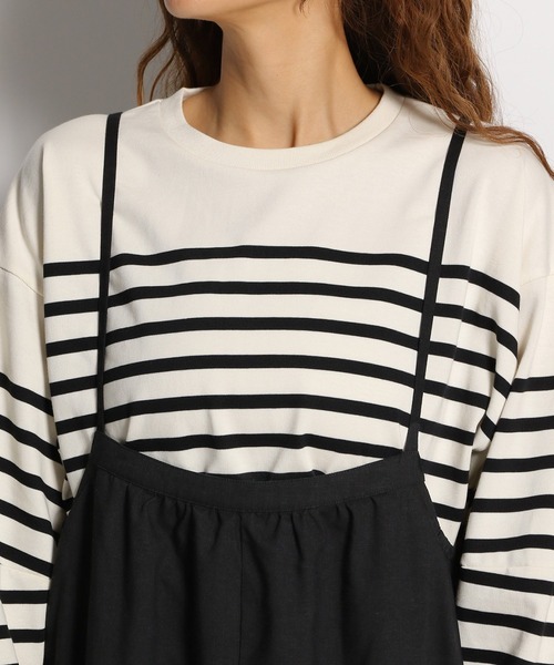 niko and...（ニコアンド）の「前ギャザーキャミワンピース（ワンピース・レディース・ブラック/カーキ・FREE）」の16枚目の写真