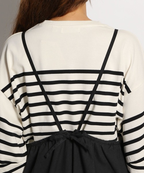 niko and...（ニコアンド）の「前ギャザーキャミワンピース（ワンピース・レディース・ブラック/カーキ・FREE）」の4枚目の写真