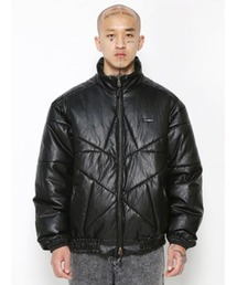 AJOBYAJO | 【AJOBYAJO】Star Vegan Leather Padded Jacket(ダウンジャケット/コート)