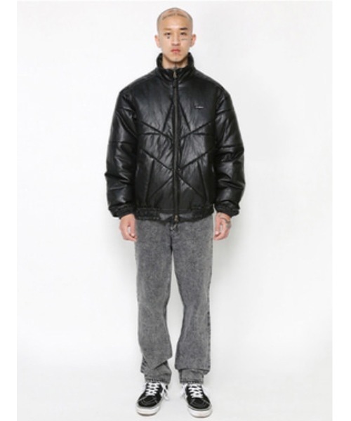 AJOBYAJO(アジョバイアジョ)の「【AJOBYAJO】Star Vegan Leather Padded Jacket(ダウンジャケット/コート・メンズ・ブラック・L/XL)」の7枚目の写真