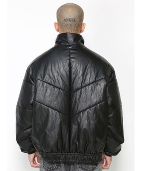 AJOBYAJO(アジョバイアジョ)の「【AJOBYAJO】Star Vegan Leather Padded Jacket(ダウンジャケット/コート・メンズ・ブラック・L/XL)」の6枚目の写真