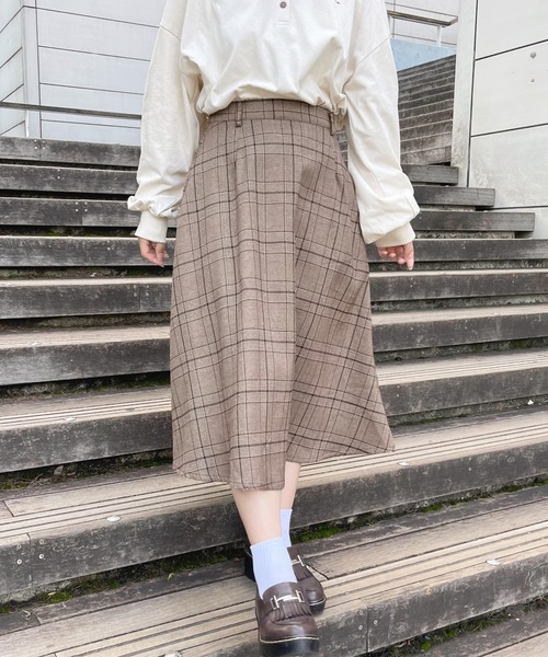 apres jour（アプレジュール）の「チェックフレアースカート【ZOZOTOWN限定アイテム】（スカート・レディース・ダークブラウン/グリーン系その他/ブラウン系その他・SMALL/MEDIUM/X-LARGE）」の13枚目の写真