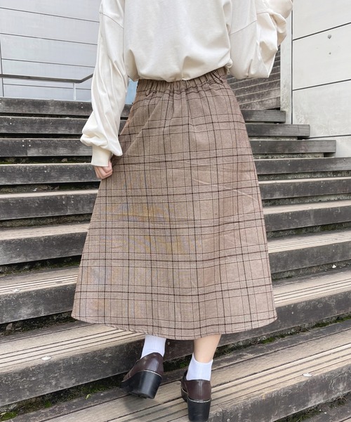 apres jour（アプレジュール）の「チェックフレアースカート【ZOZOTOWN限定アイテム】（スカート・レディース・ダークブラウン/グリーン系その他/ブラウン系その他・SMALL/MEDIUM/X-LARGE）」の17枚目の写真