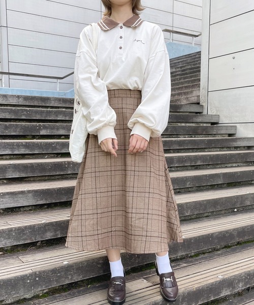 apres jour（アプレジュール）の「チェックフレアースカート【ZOZOTOWN限定アイテム】（スカート・レディース・ダークブラウン/グリーン系その他/ブラウン系その他・SMALL/MEDIUM/X-LARGE）」の21枚目の写真