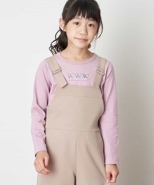 a.v.v（アーヴェヴェ）の「[100-130]バックレースアップサロペット（サロペット/オーバーオール・キッズ・ブラック/サンドベージュ・120/130/100/110）」の13枚目の写真