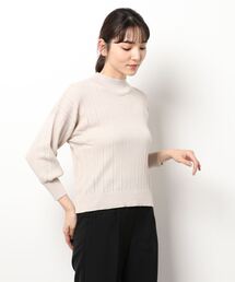 Te chichi | 透かし柄8分袖ハイネックニット(ニット/セーター)
