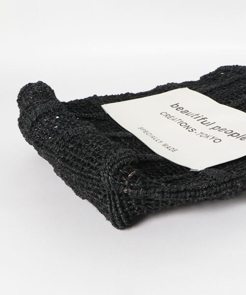 beautiful people（ビューティフルピープル）の「beautiful people / ビューティフルピープル：【レディース】abaca knitting name tote：1145611943[ANN]（トートバッグ・レディース・ブラック・FREE）」の3枚目の写真