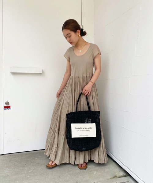 beautiful people（ビューティフルピープル）の「beautiful people / ビューティフルピープル：【レディース】abaca knitting name tote：1145611943[ANN]（トートバッグ・レディース・ブラック・FREE）」の7枚目の写真