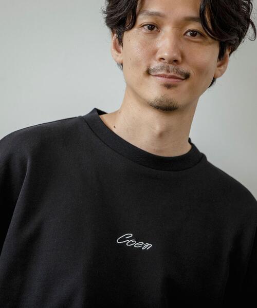 coen（コーエン）の「コーエンロゴ刺繍裏毛クルーネックスウェット（スウェット・メンズ・ホワイト/ブラック・SMALL/X-LARGE/LARGE/MEDIUM）」の2枚目の写真