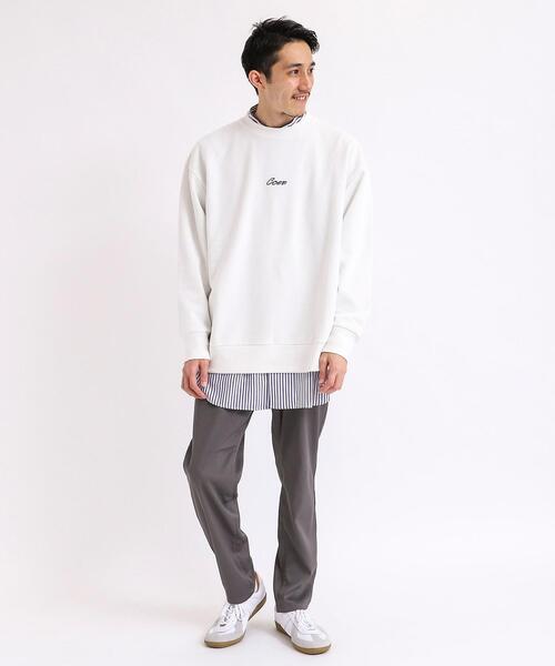 coen（コーエン）の「コーエンロゴ刺繍裏毛クルーネックスウェット（スウェット・メンズ・ホワイト/ブラック・SMALL/X-LARGE/LARGE/MEDIUM）」の16枚目の写真