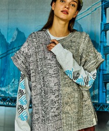 AlexanderLeeChang/アレキサンダーリーチャン BIG KNIT VEST ビッグニットベスト AC062103