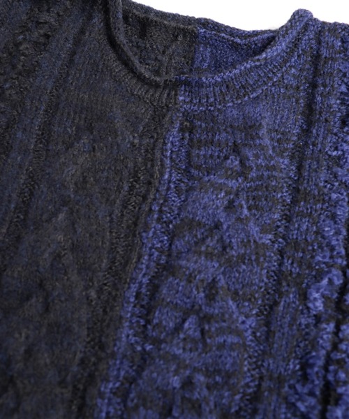 AlexanderLeeChang（アレキサンダーリーチャン）の「AlexanderLeeChang/アレキサンダーリーチャン BIG KNIT VEST ビッグニットベスト　AC062103（ベスト・メンズ・ブラック/グレー/バーガンディー・2/3）」の13枚目の写真