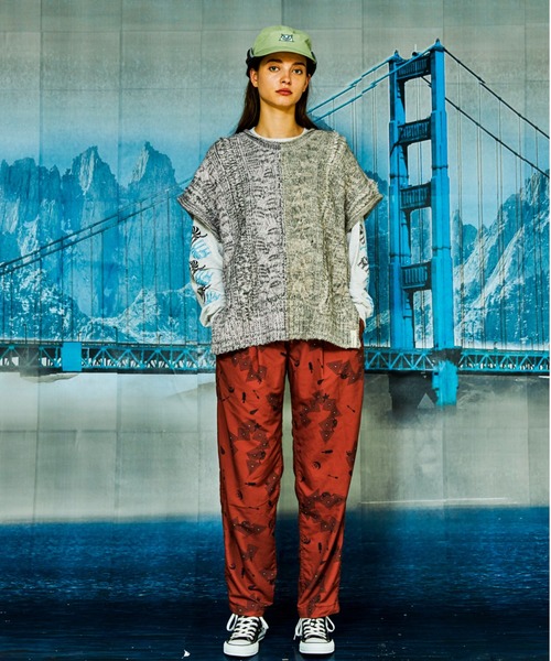 AlexanderLeeChang（アレキサンダーリーチャン）の「AlexanderLeeChang/アレキサンダーリーチャン BIG KNIT VEST ビッグニットベスト　AC062103（ベスト・メンズ・ブラック/グレー/バーガンディー・2/3）」の10枚目の写真