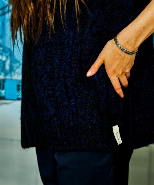 AlexanderLeeChang（アレキサンダーリーチャン）の「AlexanderLeeChang/アレキサンダーリーチャン BIG KNIT VEST ビッグニットベスト　AC062103（ベスト・メンズ・ブラック/グレー/バーガンディー・2/3）」の14枚目の写真