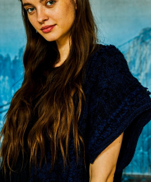 AlexanderLeeChang（アレキサンダーリーチャン）の「AlexanderLeeChang/アレキサンダーリーチャン BIG KNIT VEST ビッグニットベスト　AC062103（ベスト・メンズ・ブラック/グレー/バーガンディー・2/3）」の6枚目の写真