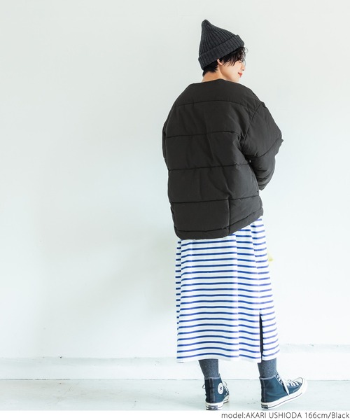 coca（coca）（コカ）の「ノーカラーフェイクダウンジャケット（ダウンジャケット/コート・レディース・ブラック・ONE SIZE）」の12枚目の写真