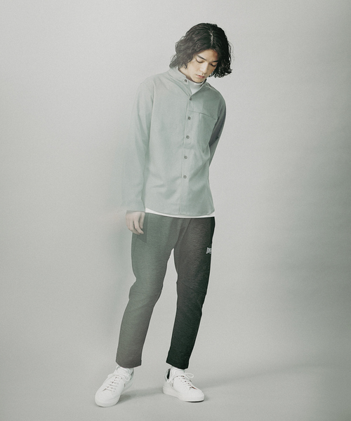 ABAHOUSE GRAY(アバハウスグレイ)の「ウールライク バンドカラー シャツ(シャツ/ブラウス・メンズ・グレー/グレイッシュベージュ/オレンジ系その他/サックスブルー・46/48/50)」の5枚目の写真