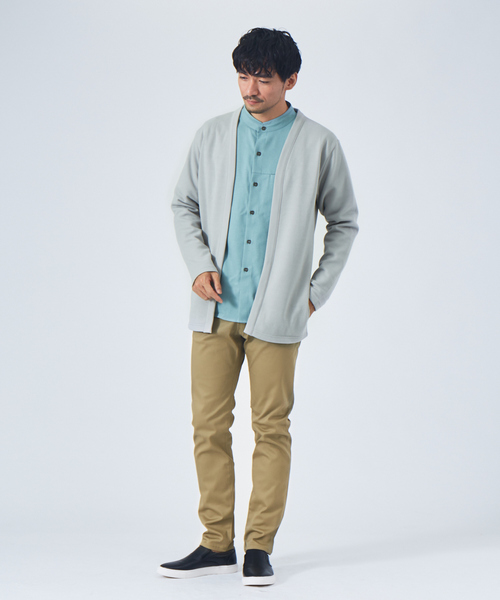 ABAHOUSE GRAY(アバハウスグレイ)の「ウールライク バンドカラー シャツ(シャツ/ブラウス・メンズ・グレー/グレイッシュベージュ/オレンジ系その他/サックスブルー・46/48/50)」の20枚目の写真