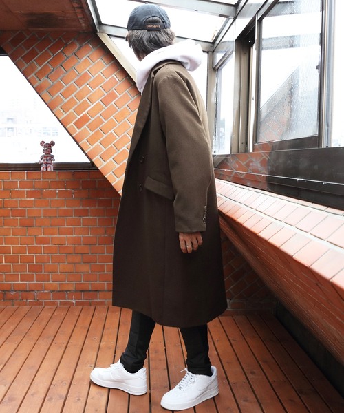 ８(eight)（エイト）の「ウールダブルブレストチェスターコート（チェスターコート・メンズ・グレイッシュベージュ/ブラウン/ブルーグレー/ベージュ系その他・MEDIUM/LARGE）」の6枚目の写真