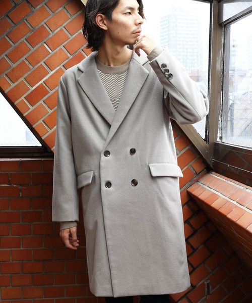 ８(eight)（エイト）の「ウールダブルブレストチェスターコート（チェスターコート・メンズ・グレイッシュベージュ/ブラウン/ブルーグレー/ベージュ系その他・MEDIUM/LARGE）」の20枚目の写真