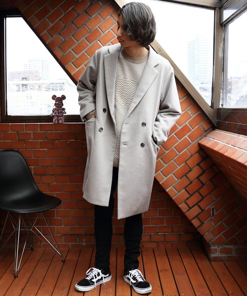 ８(eight)（エイト）の「ウールダブルブレストチェスターコート（チェスターコート・メンズ・グレイッシュベージュ/ブラウン/ブルーグレー/ベージュ系その他・MEDIUM/LARGE）」の22枚目の写真