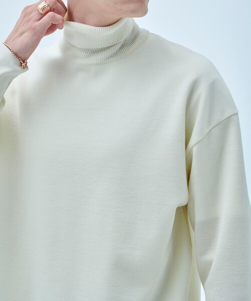 UNITED TOKYO（ユナイテッドトウキョウ）の「【OnE】18gウールミラノリブタートル（ニット/セーター・メンズ・ブラック/グレー/オフホワイト・1/2/3）」の8枚目の写真