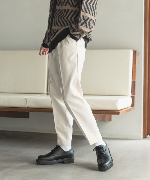 RAGEBLUE(レイジブルー)の「ウールタッチ/テーパードスラックス/216165(スラックス・メンズ・ホワイト/ブラック/ベージュ/パープル/ブラウン/グリーン/ブルー・SMALL/MEDIUM/LARGE)」の2枚目の写真