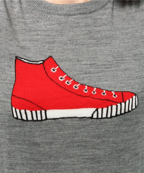 CIAOPANIC（チャオパニック）の「【Ciaopanic】毛混柄編みC/Nニット（ニット/セーター・レディース・ネイビー/チャコールグレー・FREE）」の10枚目の写真