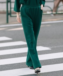 ストレッチジョーゼットセンタープリーツフレアーパンツ