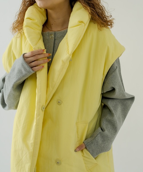 mystic（ミスティック）の「2WAY中綿ジャケット（ダウンジャケット/コート・レディース・ブラック/オフホワイト/イエロー・FREE）」の13枚目の写真