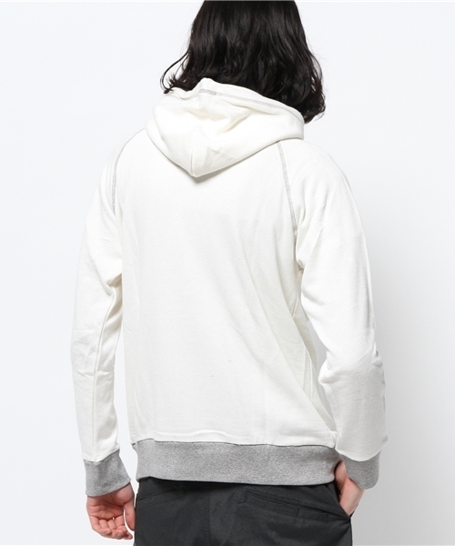 WEGO(ウィゴー)の「WEGO/リブ配色プルパーカー(パーカー・メンズ・ホワイト/杢グレー・LARGE/MEDIUM)」の5枚目の写真
