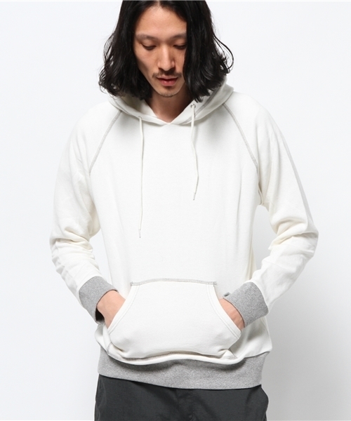 WEGO(ウィゴー)の「WEGO/リブ配色プルパーカー(パーカー・メンズ・ホワイト/杢グレー・LARGE/MEDIUM)」の14枚目の写真