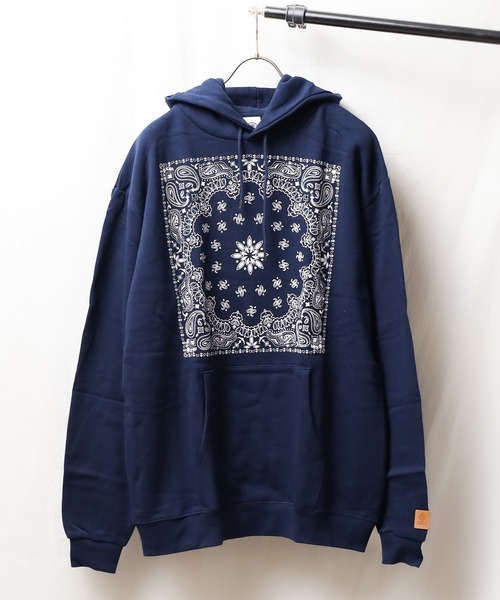 FRANKLIN & MARSHALL（フランクリンマーシャル）の「【FRANKLIN＆MARSHALL】BANDANA PK - プリントパーカー（パーカー・メンズ・ブラック/ネイビー・MEDIUM/LARGE/X-LARGE）」の7枚目の写真