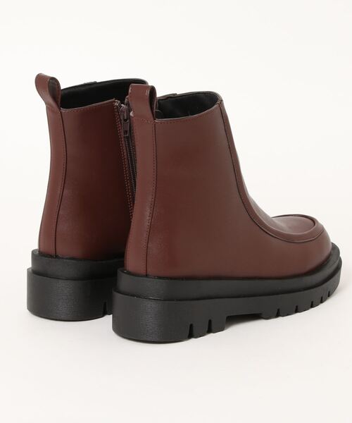 RETRO GIRL（レトロガール）の「スクエアモカブーツ（ブーツ・レディース・ブラック/オフホワイト/ダークブラウン・M/L）」の5枚目の写真