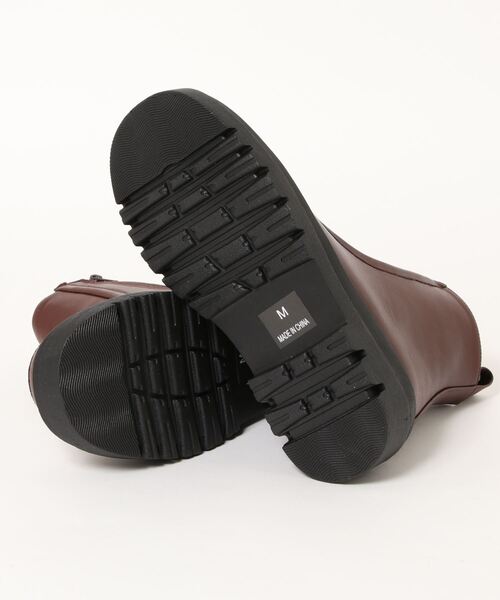 RETRO GIRL（レトロガール）の「スクエアモカブーツ（ブーツ・レディース・ブラック/オフホワイト/ダークブラウン・M/L）」の4枚目の写真