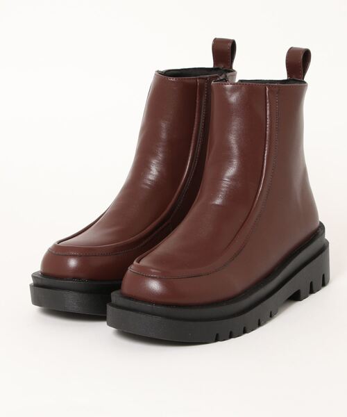 RETRO GIRL（レトロガール）の「スクエアモカブーツ（ブーツ・レディース・ブラック/オフホワイト/ダークブラウン・M/L）」の11枚目の写真