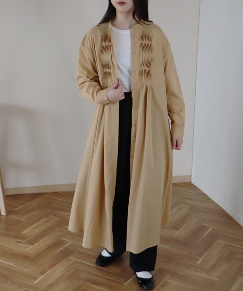 Monocoro toppi（モノコロトッピ）の「2Way ピンタック ワンピース（ワンピース・レディース・ブラック/ベージュ/オフホワイト・フリー）」の20枚目の写真