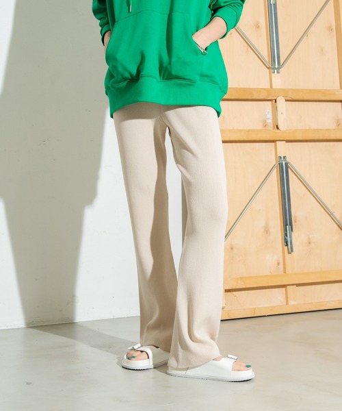 Auntie Rosa Holiday(アンティローザホリデー)の「レーヨンナイロンリブニットパンツ / サイズ展開あり(その他パンツ・レディース・グリーン/アイボリー/ピンク/ブラック/ブルー・SMALL/MEDIUM)」の16枚目の写真