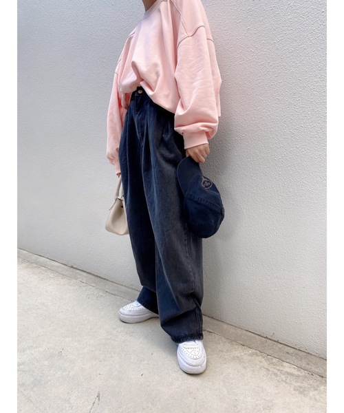 JUMELLE（ジュメロ）の「デザインワイドデニム（デニムパンツ・レディース・ブラック/ブルー・MEDIUM/LARGE/SMALL）」の7枚目の写真