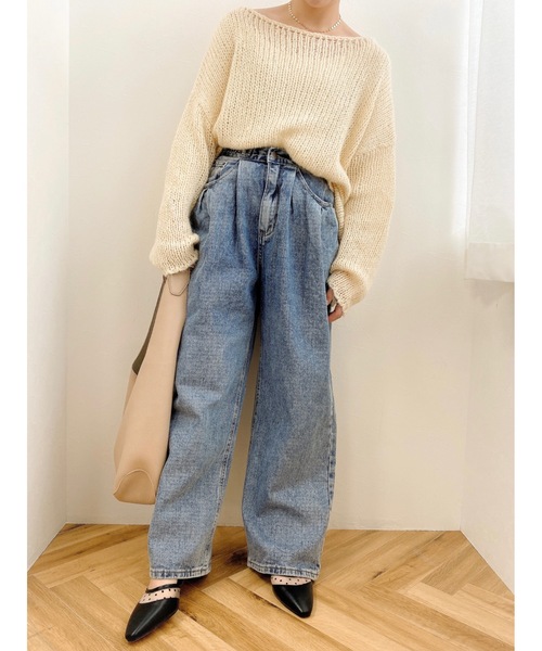 JUMELLE（ジュメロ）の「デザインワイドデニム（デニムパンツ・レディース・ブラック/ブルー・MEDIUM/LARGE/SMALL）」の18枚目の写真
