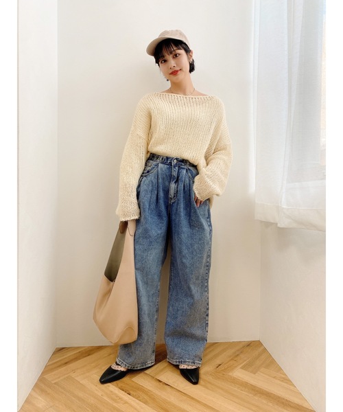 JUMELLE（ジュメロ）の「デザインワイドデニム（デニムパンツ・レディース・ブラック/ブルー・MEDIUM/LARGE/SMALL）」の11枚目の写真