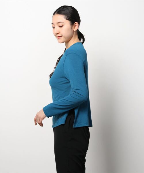 NIKE(ナイキ)の「ナイキ NIKE ナイキ ウィメンズ NY DF L/S トップ(Tシャツ/カットソー・レディース・ブラック/ブルー・S/M/L)」の4枚目の写真